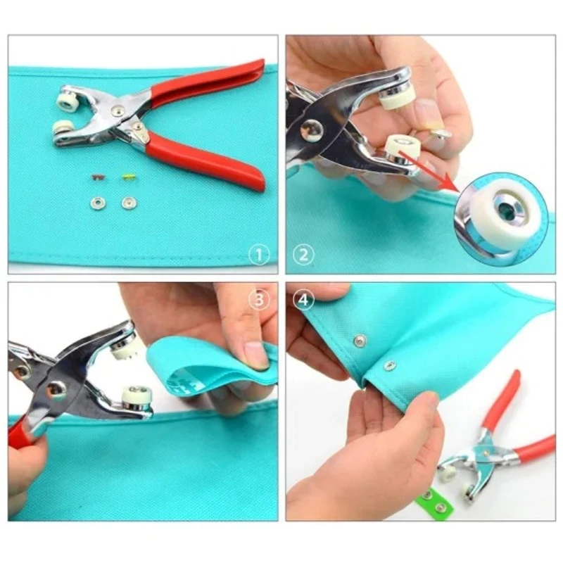 Five-prong Button Installation Tool Snap Tool Kit Metal Snap Ring Belt Fastening Pliers Clamping Tool Kit For Garment Sewing - Image 3