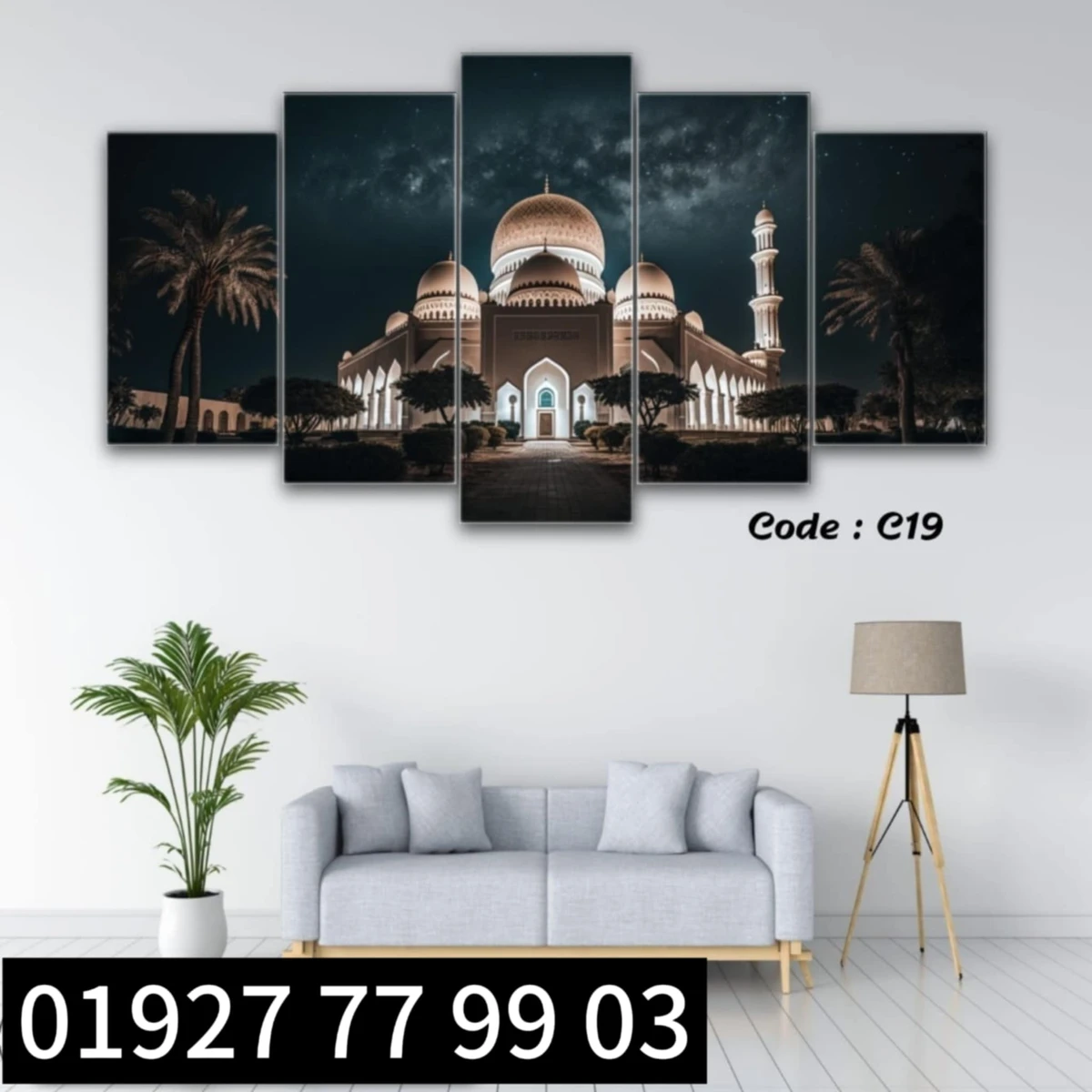 5 Panel wall Canvas #Code-C19